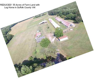 REDUCED!  55 Acres of Farm Land with Log Home in Suffolk County VA!