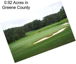 0.92 Acres in Greene County