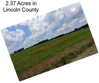 2.37 Acres in Lincoln County