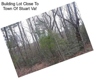 Building Lot Close To Town Of Stuart Va!