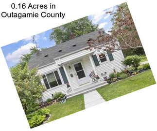 0.16 Acres in Outagamie County