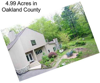 4.99 Acres in Oakland County