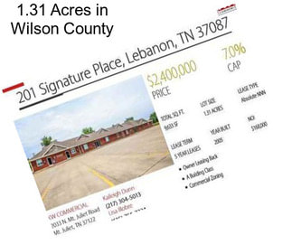 1.31 Acres in Wilson County