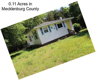 0.11 Acres in Mecklenburg County