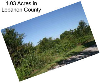 1.03 Acres in Lebanon County