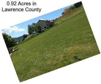 0.92 Acres in Lawrence County