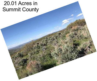 20.01 Acres in Summit County