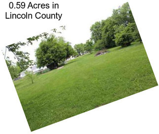 0.59 Acres in Lincoln County