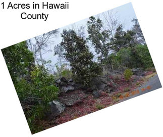 1 Acres in Hawaii County