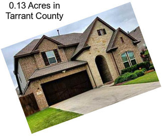 0.13 Acres in Tarrant County