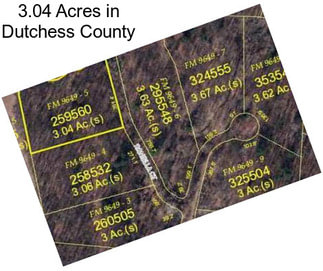 3.04 Acres in Dutchess County