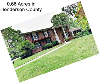 0.68 Acres in Henderson County