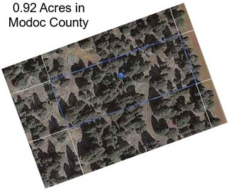 0.92 Acres in Modoc County