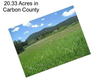 20.33 Acres in Carbon County