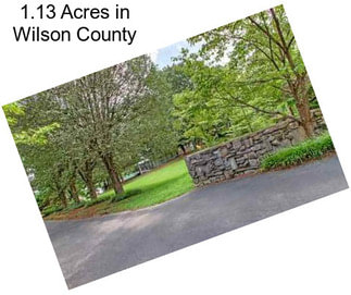 1.13 Acres in Wilson County