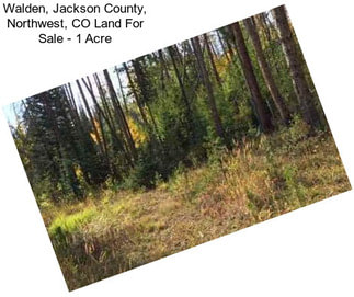 Walden, Jackson County, Northwest, CO Land For Sale - 1 Acre