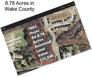 8.78 Acres in Wake County