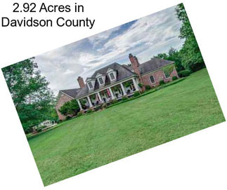 2.92 Acres in Davidson County