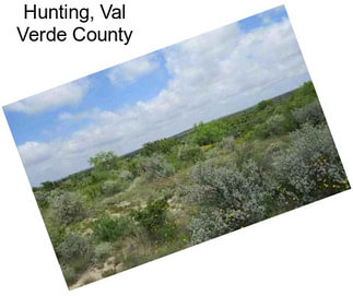 Hunting, Val Verde County