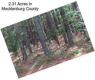 2.31 Acres in Mecklenburg County