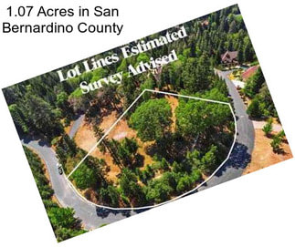 1.07 Acres in San Bernardino County