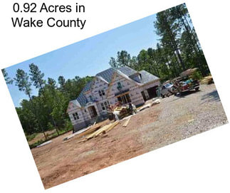 0.92 Acres in Wake County