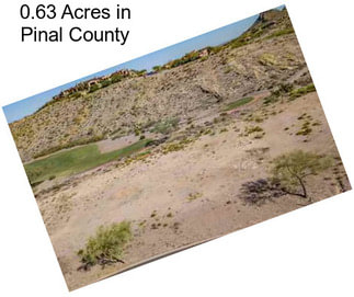 0.63 Acres in Pinal County