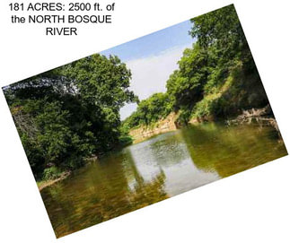 181 ACRES: 2500 ft. of the NORTH BOSQUE RIVER