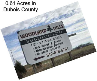 0.61 Acres in Dubois County