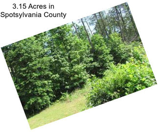 3.15 Acres in Spotsylvania County