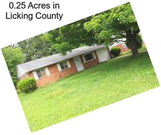 0.25 Acres in Licking County