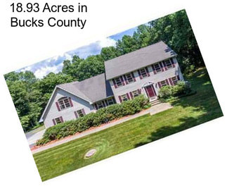 18.93 Acres in Bucks County