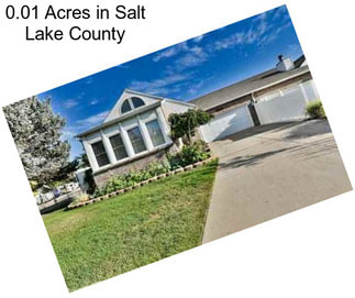 0.01 Acres in Salt Lake County