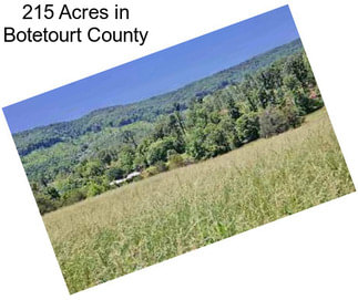 215 Acres in Botetourt County