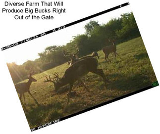 Diverse Farm That Will Produce Big Bucks Right Out of the Gate
