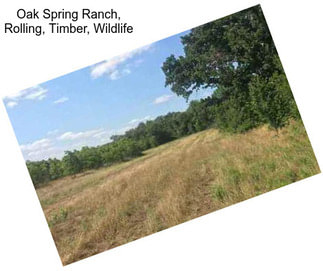 Oak Spring Ranch, Rolling, Timber, Wildlife