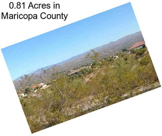 0.81 Acres in Maricopa County