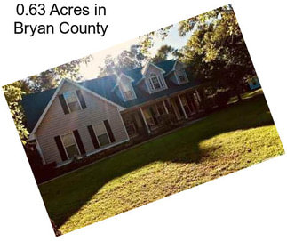 0.63 Acres in Bryan County