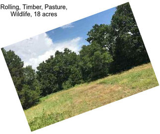Rolling, Timber, Pasture, Wildlife, 18 acres