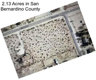 2.13 Acres in San Bernardino County
