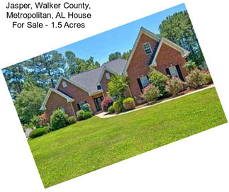 Jasper, Walker County, Metropolitan, AL House For Sale - 1.5 Acres