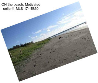 ON the beach. Motivated seller!!  MLS 17-15830