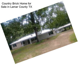 Country Brick Home for Sale in Lamar County TX