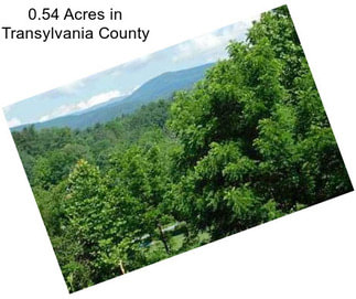 0.54 Acres in Transylvania County