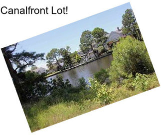 Canalfront Lot!