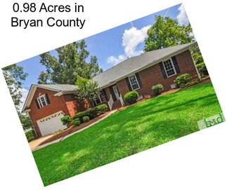 0.98 Acres in Bryan County