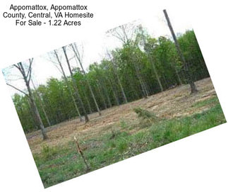 Appomattox, Appomattox County, Central, VA Homesite For Sale - 1.22 Acres