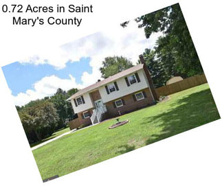 0.72 Acres in Saint Mary\'s County