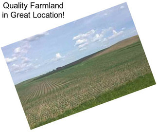 Quality Farmland in Great Location!