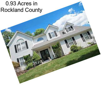 0.93 Acres in Rockland County